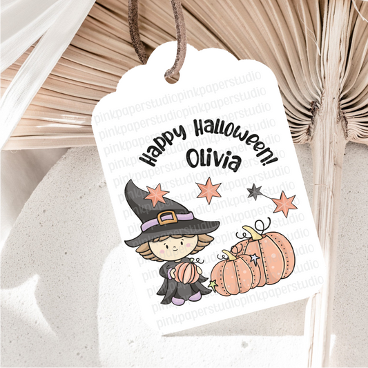 Bonitas etiquetas de Halloween • Juego de 9 etiquetas