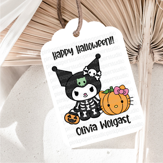 Kuromi Halloween Tags • Set of 9 Tags