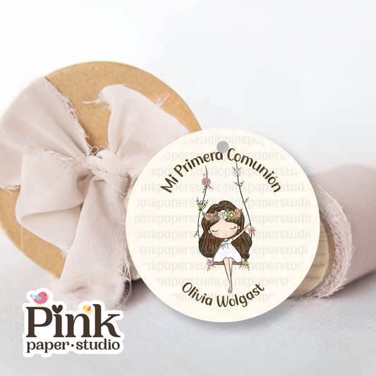 Etiqueta de Primera Comunión • Etiquetas de Primera Comunión para niñas