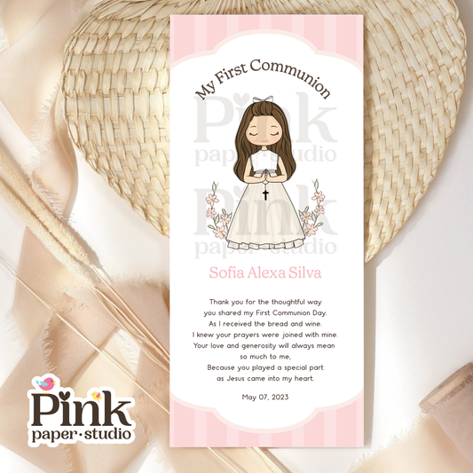 Estampas recordatorio de Primera Comunión