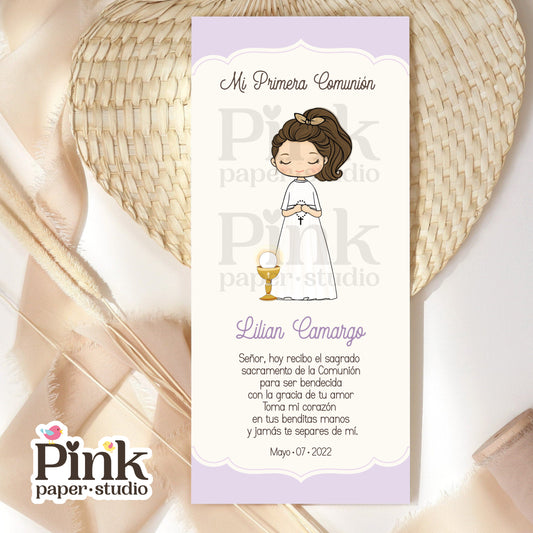 Estampas recordatorio de Primera Comunión