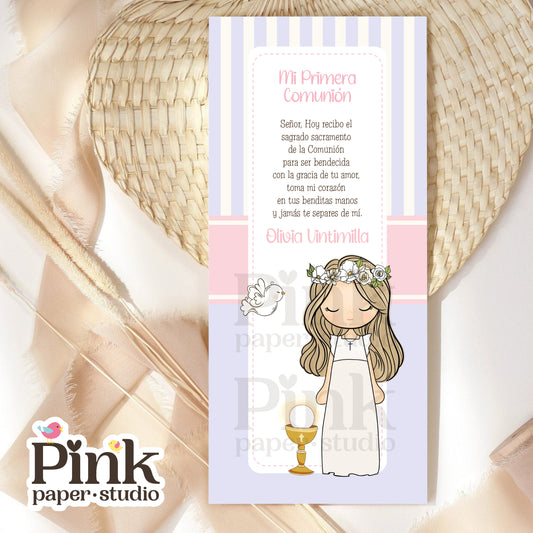 Estampas recordatorio de Primera Comunión