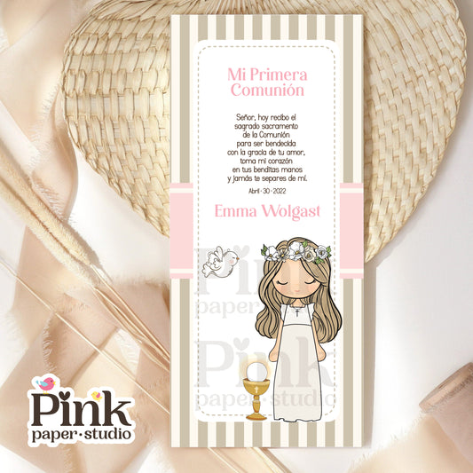 Estampas de recuerdo para Primera Comunión