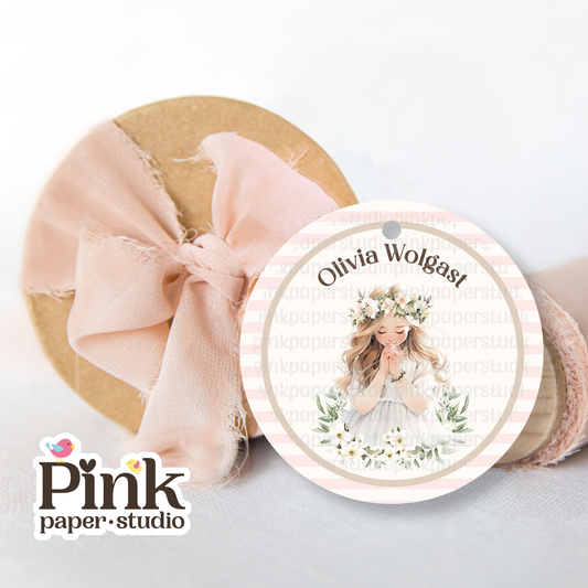 Etiqueta de Primera Comunión • Etiquetas de Primera Comunión para niñas