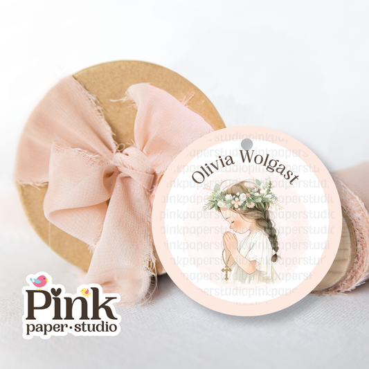 Etiqueta de Primera Comunión • Etiquetas de Primera Comunión para niñas