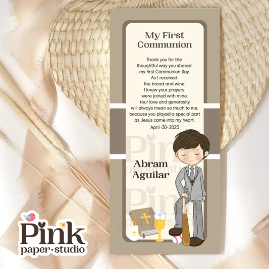 Estampas de Primera Comunión • Marcapáginas de Primera Comunión