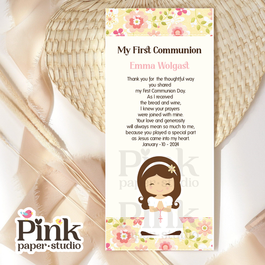 Estampas de recuerdo para Primera Comunión