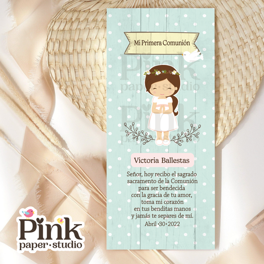 Estampas de recuerdo para Primera Comunión