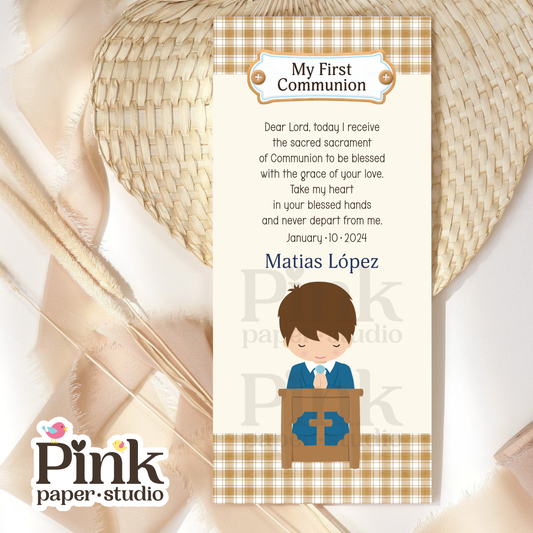 Estampas de Primera Comunión • Marcapáginas de Primera Comunión