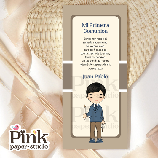 Estampas de Primera Comunión • Marcapáginas de Primera Comunión
