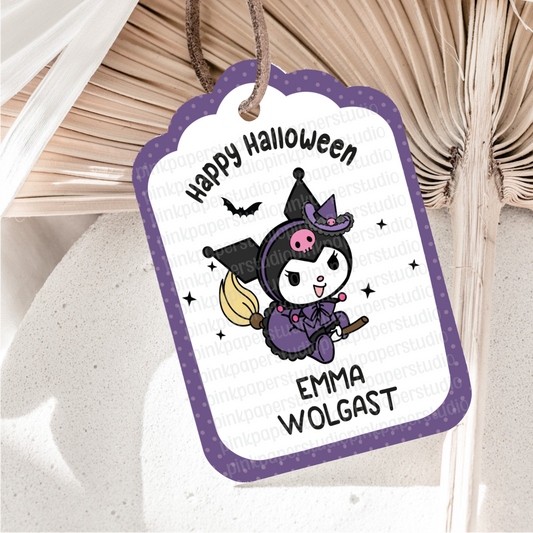 Kuromi Halloween Tags • Set of 9 Tags