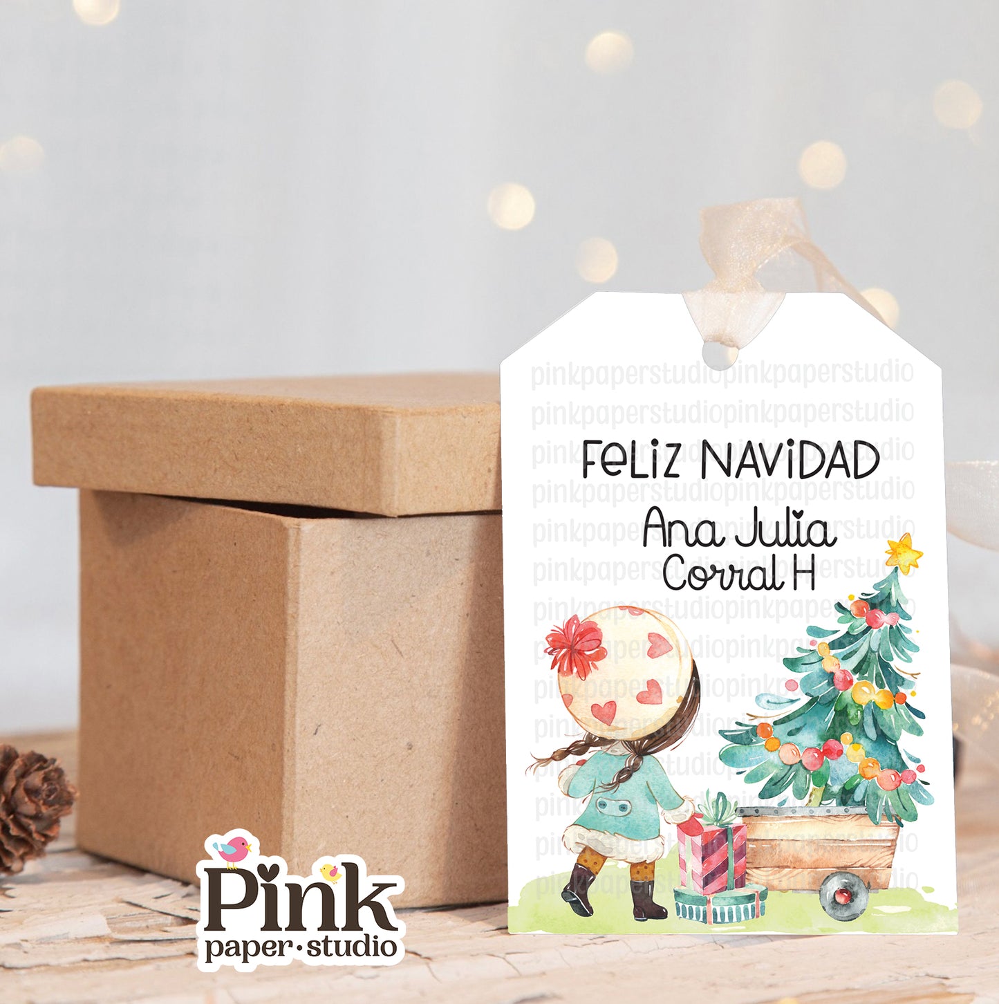 Etiquetas navideñas personalizadas • Juego de 9 etiquetas