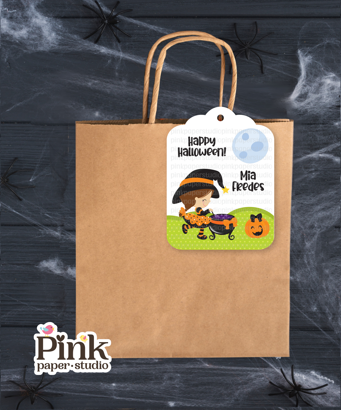 Bonitas etiquetas de Halloween • Juego de 9 etiquetas