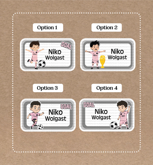 Calcomanías de fútbol • Calcomanías de Leo Messi • Juego de 12 calcomanías