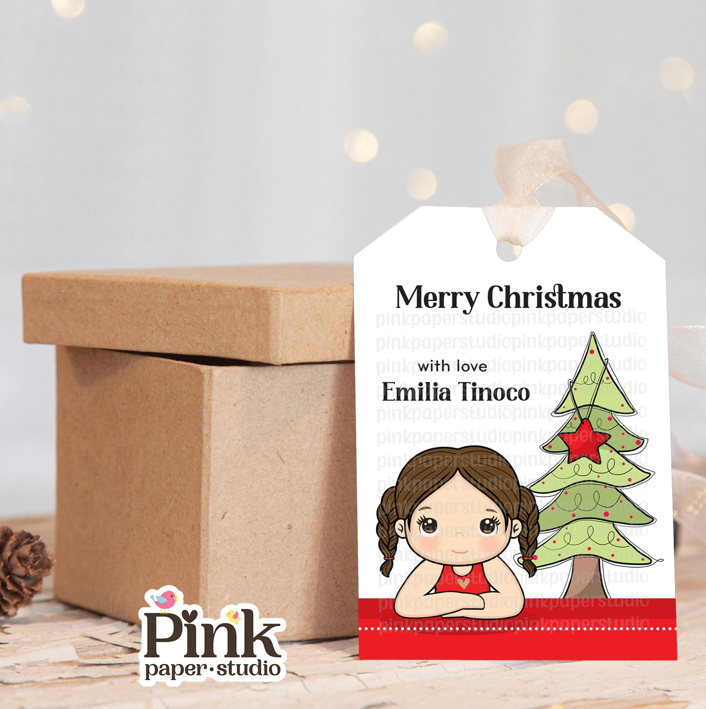 Etiquetas navideñas personalizadas • Juego de 9 etiquetas