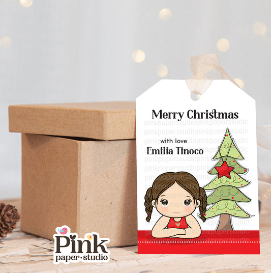 Etiquetas navideñas personalizadas • Juego de 9 etiquetas