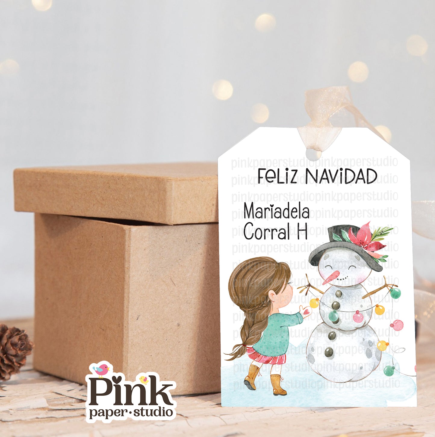 Etiquetas navideñas personalizadas • Juego de 9 etiquetas