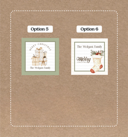 Etiquetas de Navidad • Juego de 12 etiquetas