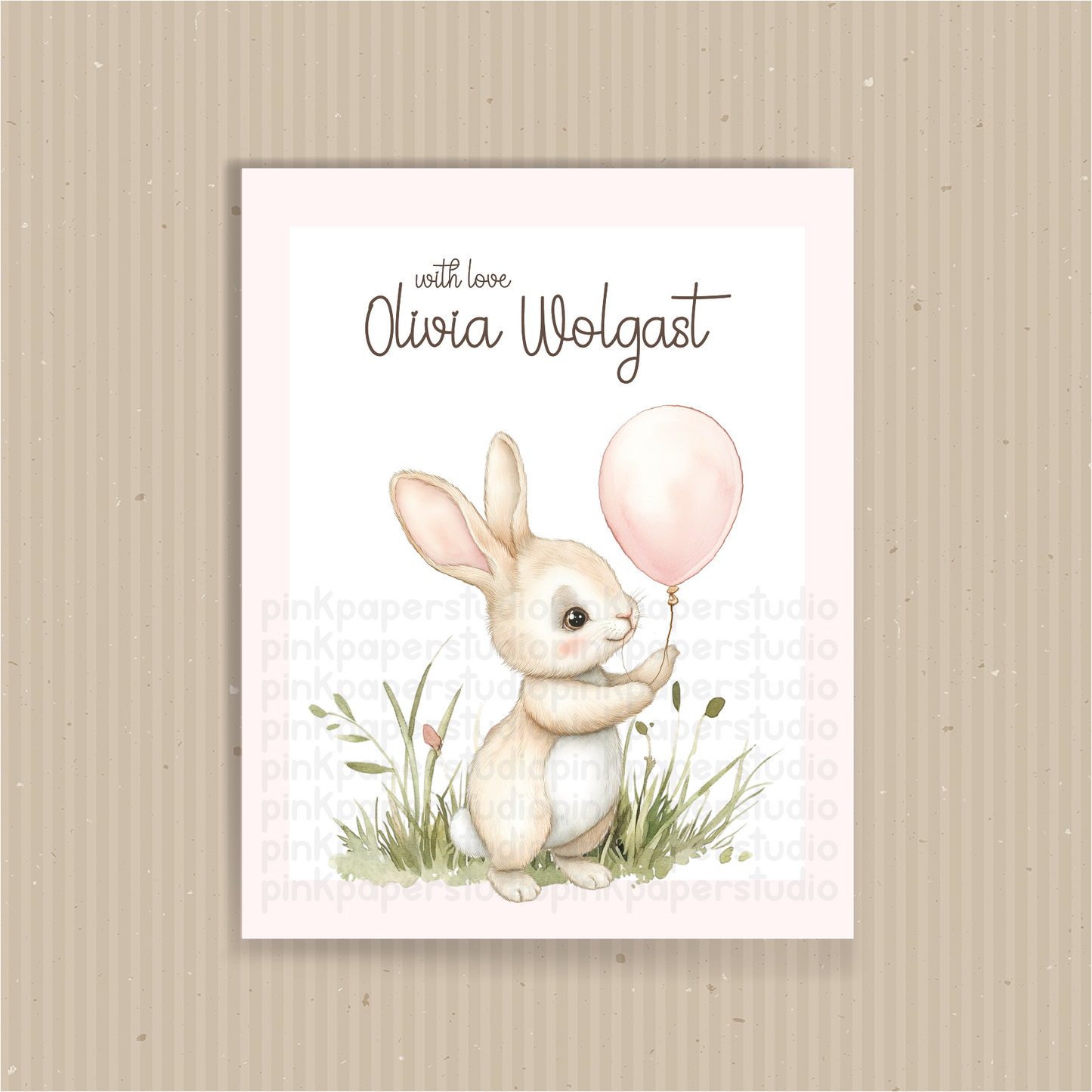 Conejo Lindo • Tarjetas de Presentación • Tarjetas de Presentación para Mamá • Set de 27 Tarjetas de Presentación para Niños