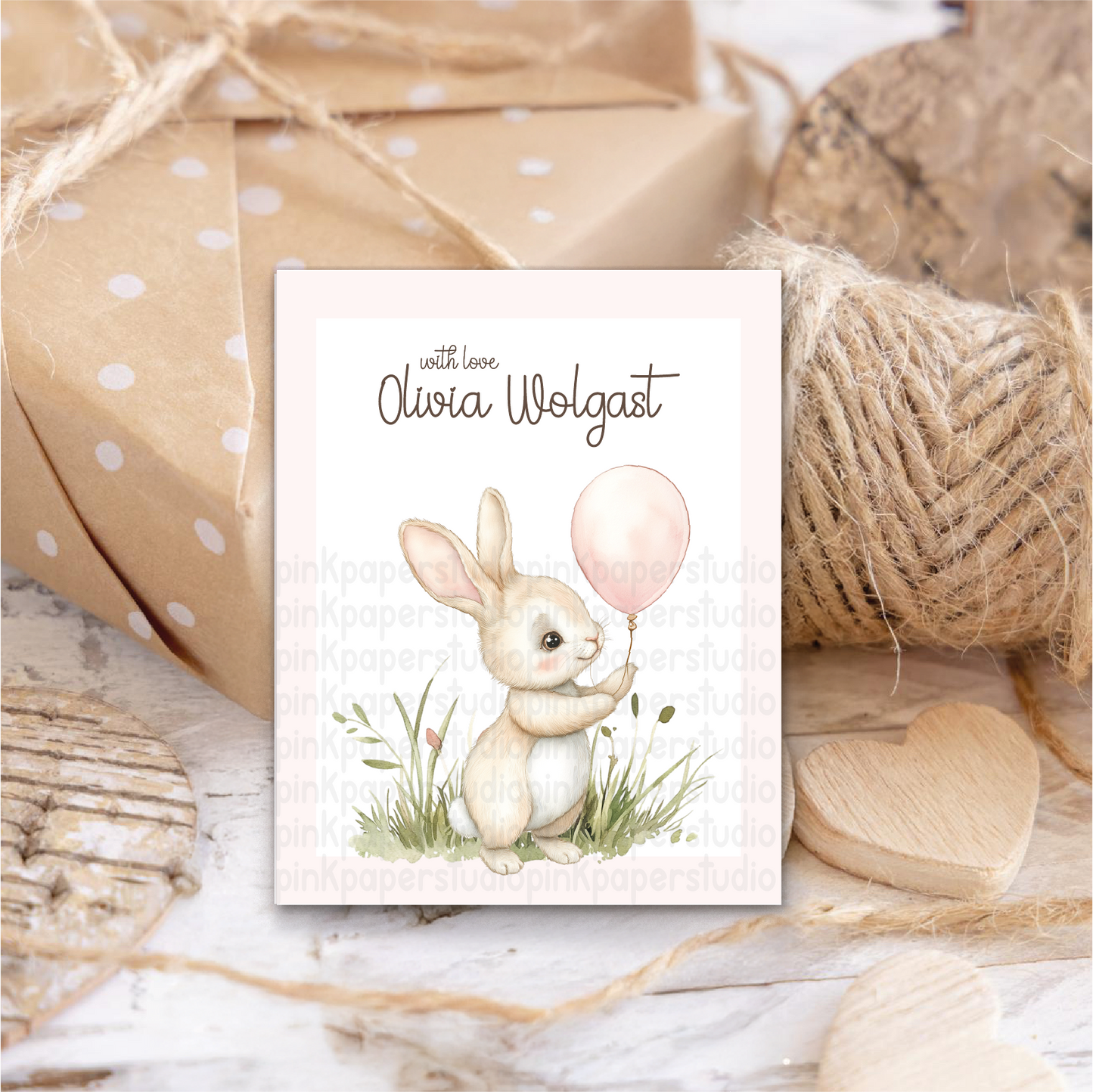 Conejo Lindo • Tarjetas de Presentación • Tarjetas de Presentación para Mamá • Set de 27 Tarjetas de Presentación para Niños