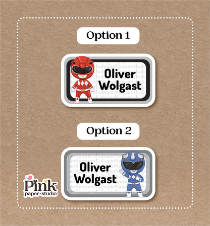 Power Rangers • Calcomanías de los Power Rangers • Juego de 12 calcomanías