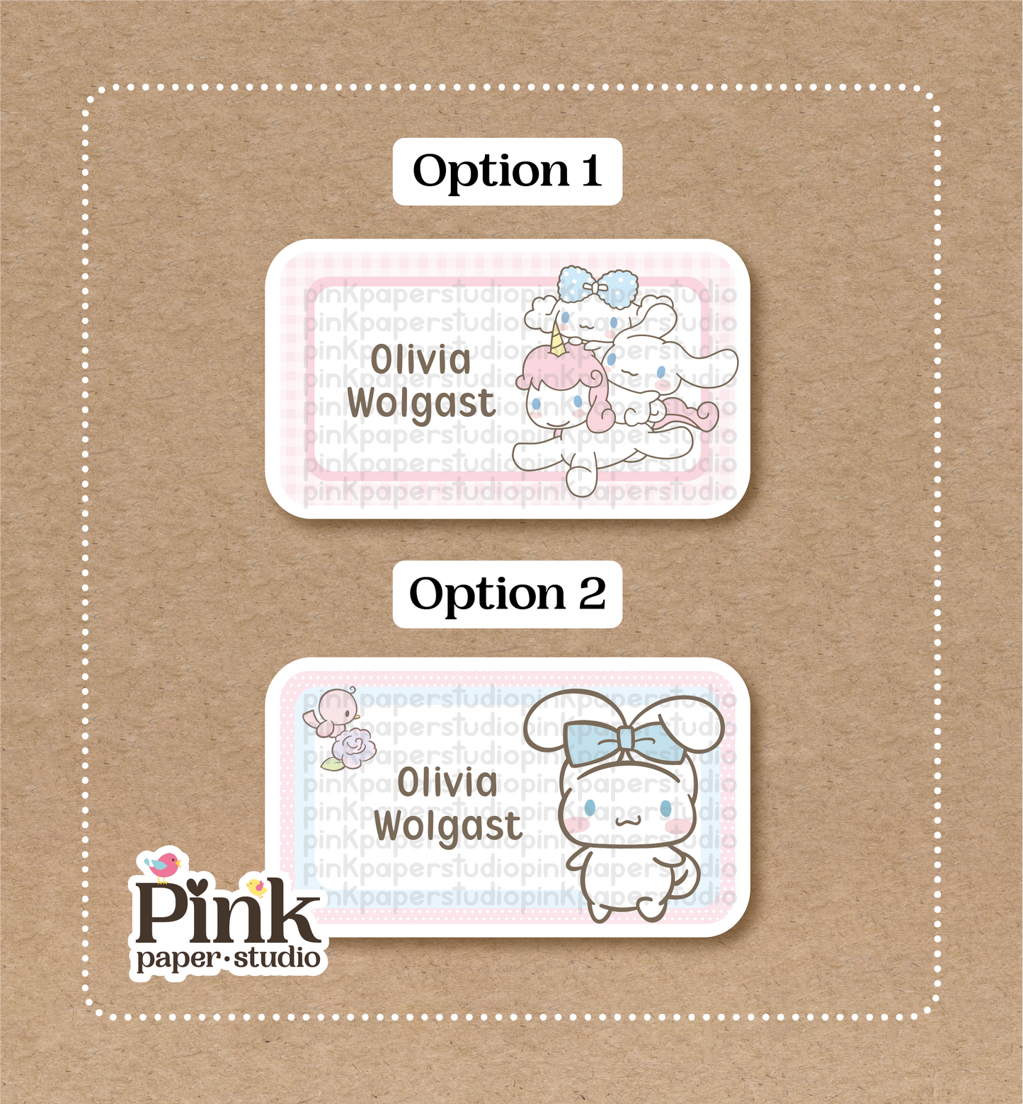 Rollo de Canela • Etiquetas para Rollo de Canela • Juego de 12 pegatinas