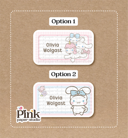 Rollo de Canela • Etiquetas para Rollo de Canela • Juego de 12 pegatinas