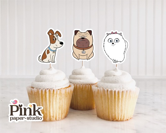 Decoración para cupcakes de La vida secreta de tus mascotas