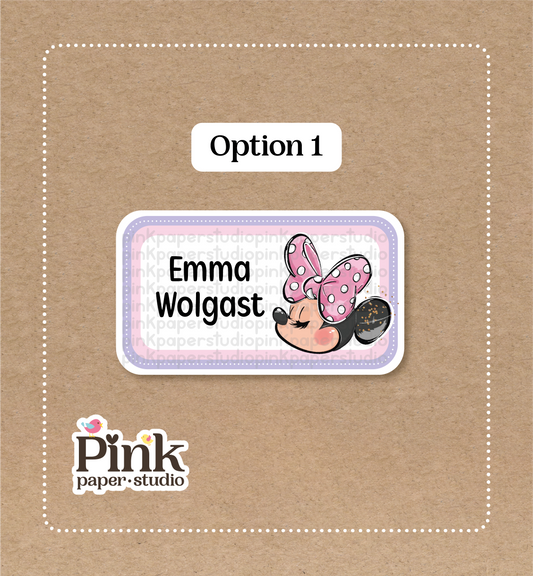 Minnie Mouse • Pegatinas de Minnie Mouse • Juego de 12 Pegatinas