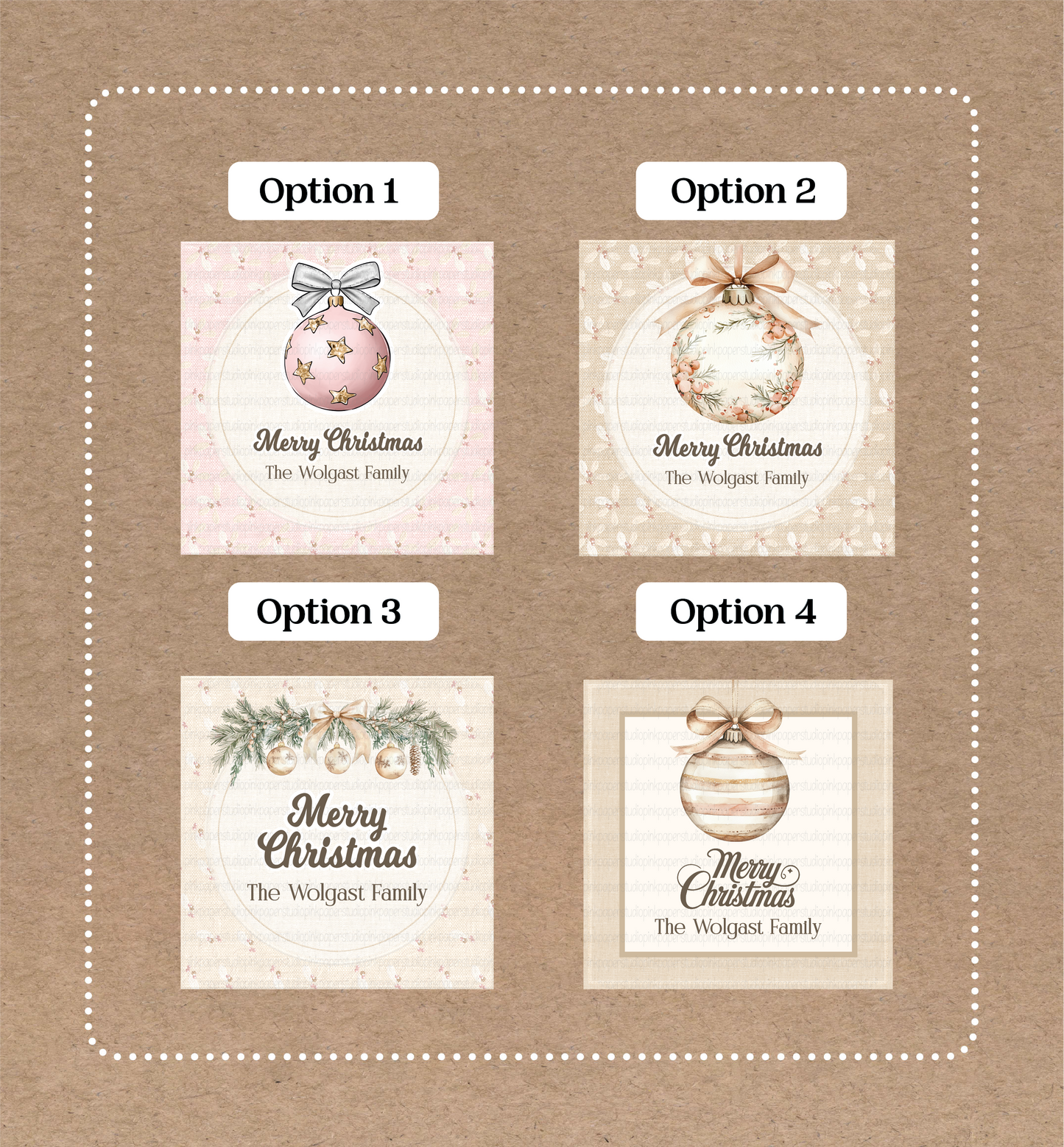 Etiquetas Navideñas • Set de 12 etiquetas