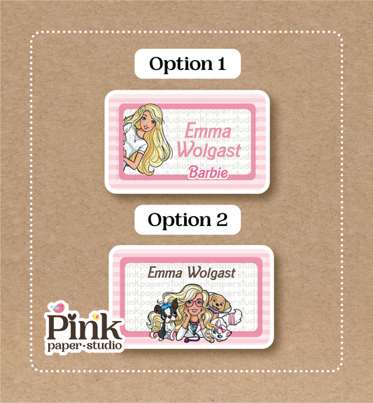 Barbie Stickers  • Barbie Labels • Set of 12 Stickers