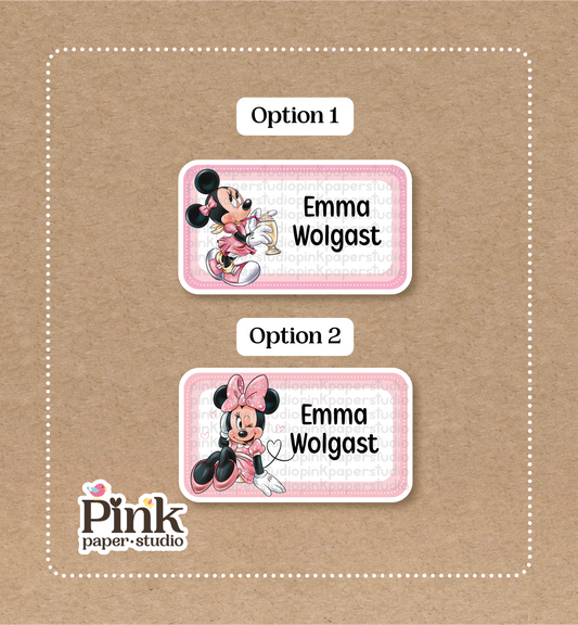 Minnie Mouse • Pegatinas de Minnie Mouse • Juego de 12 Pegatinas