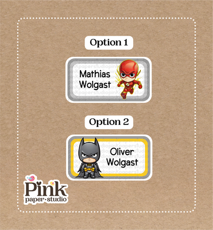 Superhéroes • Pegatinas de Superhéroes • Juego de 12 Pegatinas