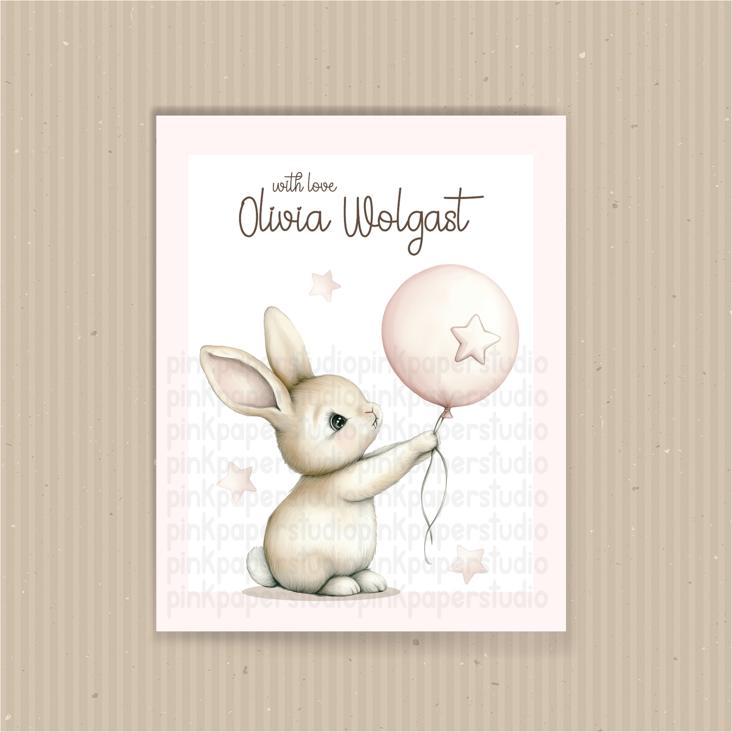 Conejo Lindo • Tarjetas de Presentación • Tarjetas de Presentación para Mamá • Set de 27 Tarjetas de Presentación para Niños