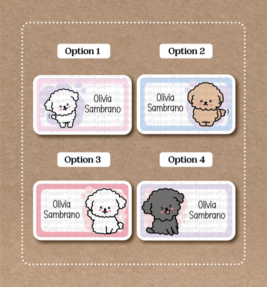 Etiquetas para perros • Lindas etiquetas para perros • Juego de 12 pegatinas