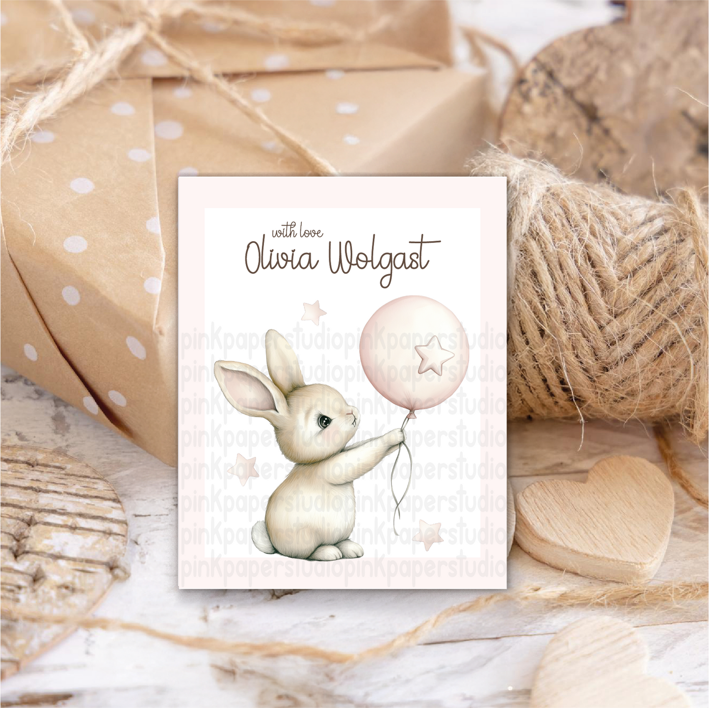 Conejo Lindo • Tarjetas de Presentación • Tarjetas de Presentación para Mamá • Set de 27 Tarjetas de Presentación para Niños