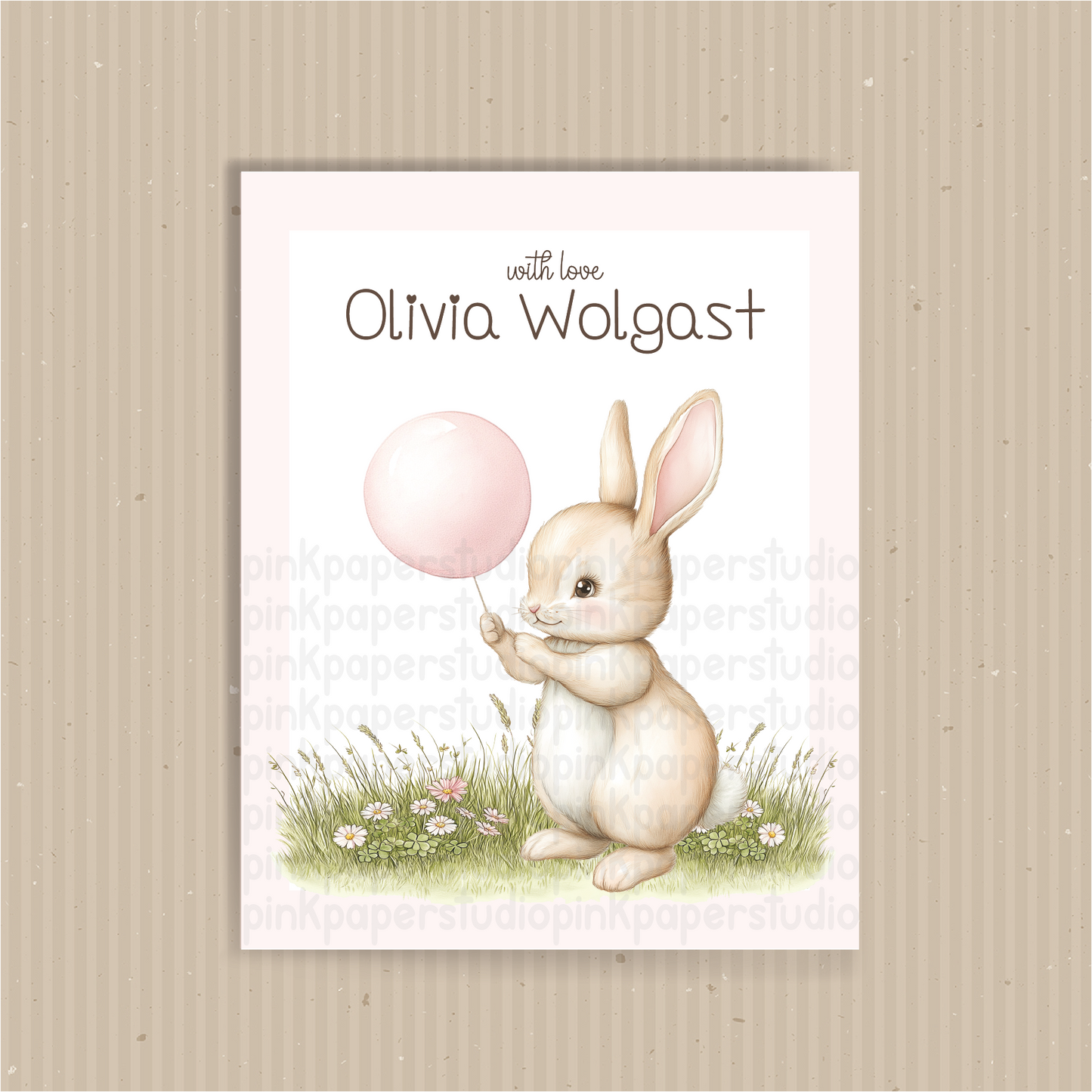 Conejito adorable • Tarjetas de presentación • Tarjetas de presentación para mamá • Set de 27 tarjetas de presentación para niños