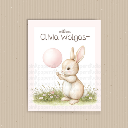 Conejito adorable • Tarjetas de presentación • Tarjetas de presentación para mamá • Set de 27 tarjetas de presentación para niños