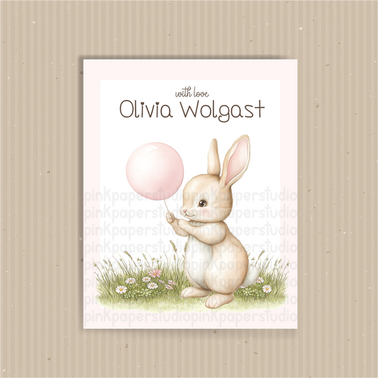 Conejito adorable • Tarjetas de presentación • Tarjetas de presentación para mamá • Set de 27 tarjetas de presentación para niños