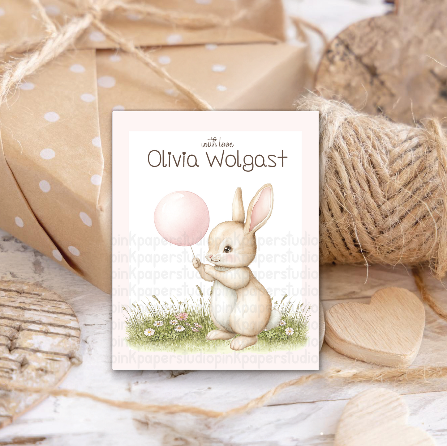 Conejito adorable • Tarjetas de presentación • Tarjetas de presentación para mamá • Set de 27 tarjetas de presentación para niños