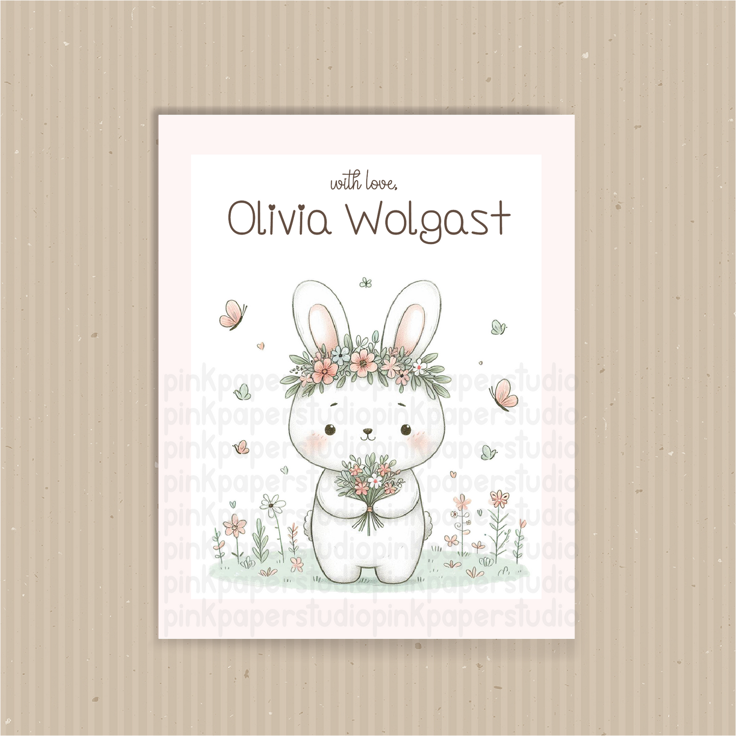 Conejo Lindo • Tarjetas de Presentación • Tarjetas de Presentación para Mamá • Set de 27 Tarjetas de Presentación para Niños