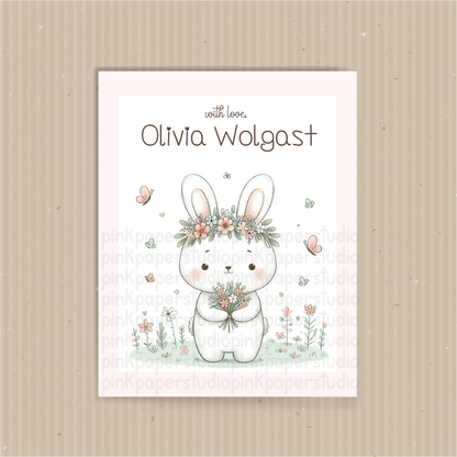 Conejo Lindo • Tarjetas de Presentación • Tarjetas de Presentación para Mamá • Set de 27 Tarjetas de Presentación para Niños