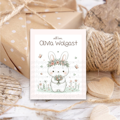 Conejo Lindo • Tarjetas de Presentación • Tarjetas de Presentación para Mamá • Set de 27 Tarjetas de Presentación para Niños