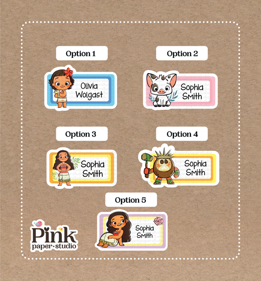 Moana • Pegatinas de Moana • Set de 12 pegatinas