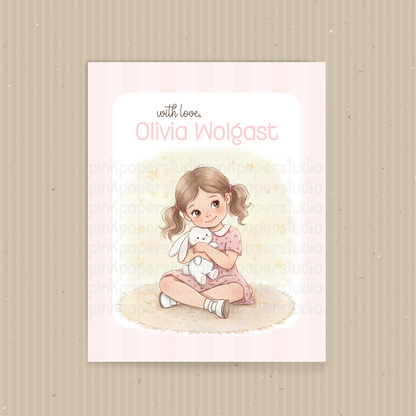 Niña Monísima • Tarjetas de Presentación • Tarjetas de Presentación para Mamá • Set de 27 Tarjetas de Presentación para Niños