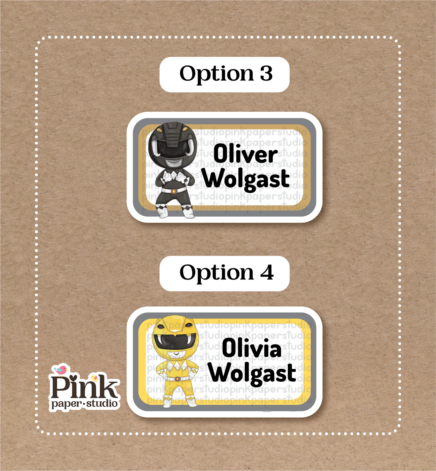 Power Rangers • Calcomanías de los Power Rangers • Juego de 12 calcomanías