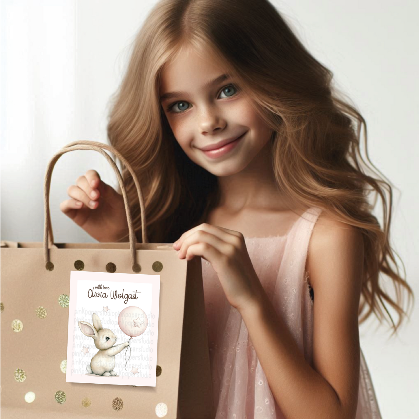 Conejo Lindo • Tarjetas de Presentación • Tarjetas de Presentación para Mamá • Set de 27 Tarjetas de Presentación para Niños