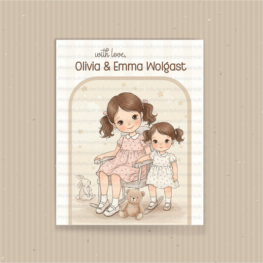 Hermanos • Tarjetas de visita • Tarjetas de visita de mamá • Juego de 27 tarjetas Tarjetas de visita para niños