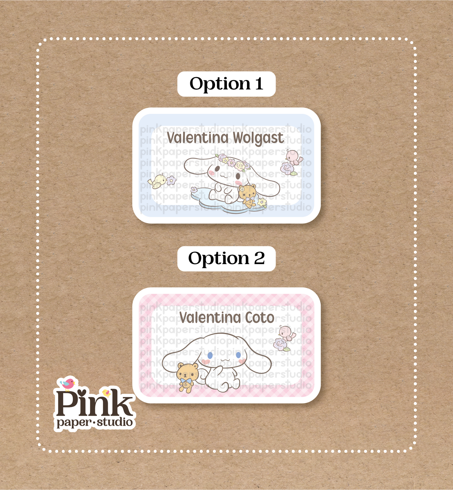 Rollo de Canela • Etiquetas para Rollos de Canela • Juego de 12 pegatinas