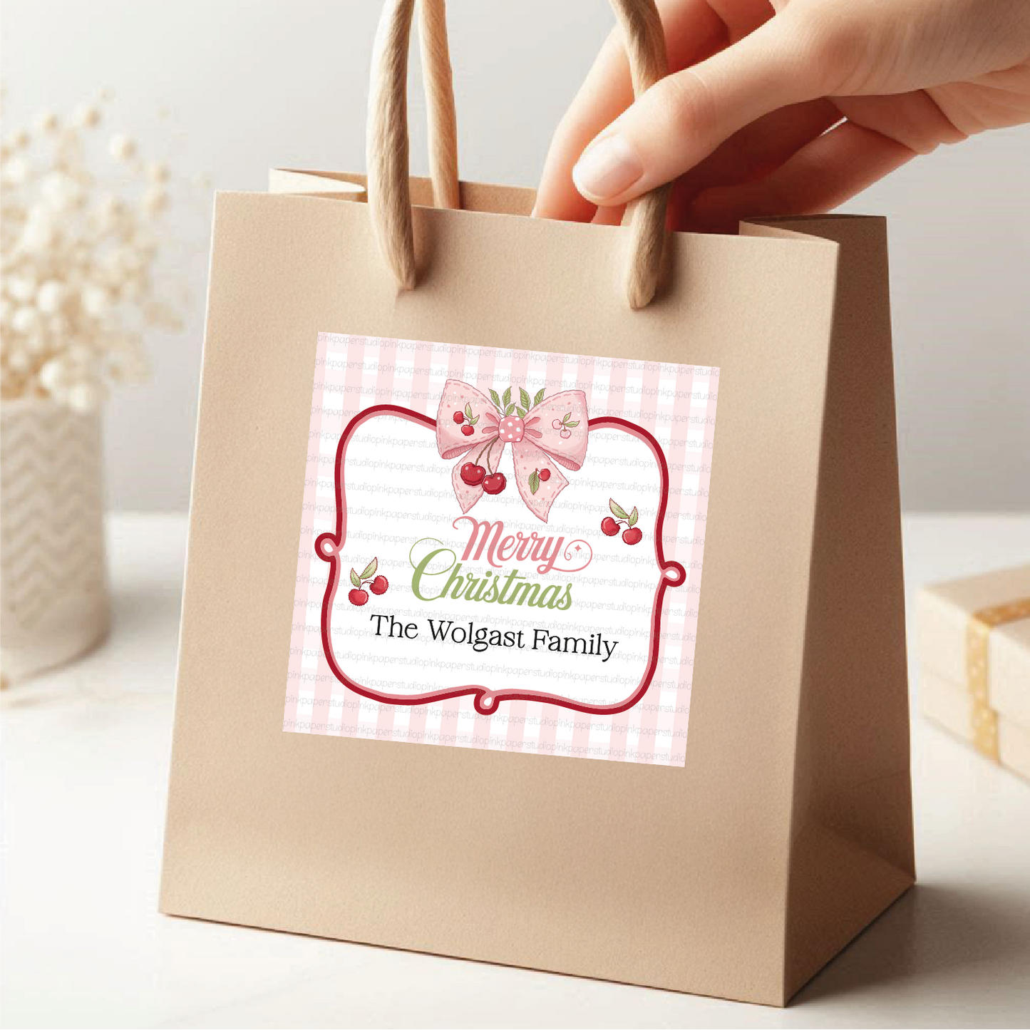 Etiquetas de Navidad • Snoopy • Juego de 12 etiquetas